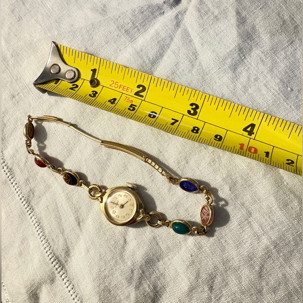 Timex 1/20 12k Gold Filled Van Dell Scarab Watch Vintage Ladies - Picture 6 of 9